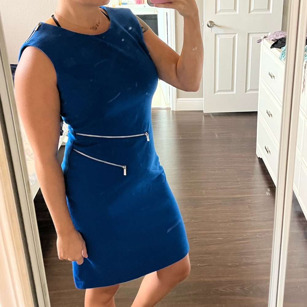 Calvin Klein Blue Sheath Dress
